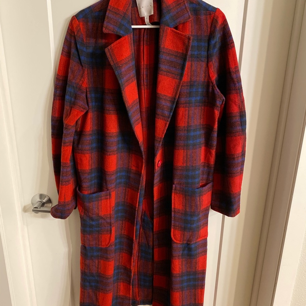 Plaid Long Jacket